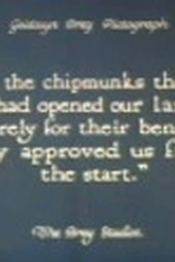 Chumming With Chipmunks