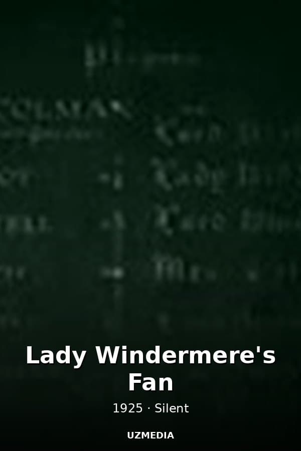 Lady Windermere's Fan — Kino 1925