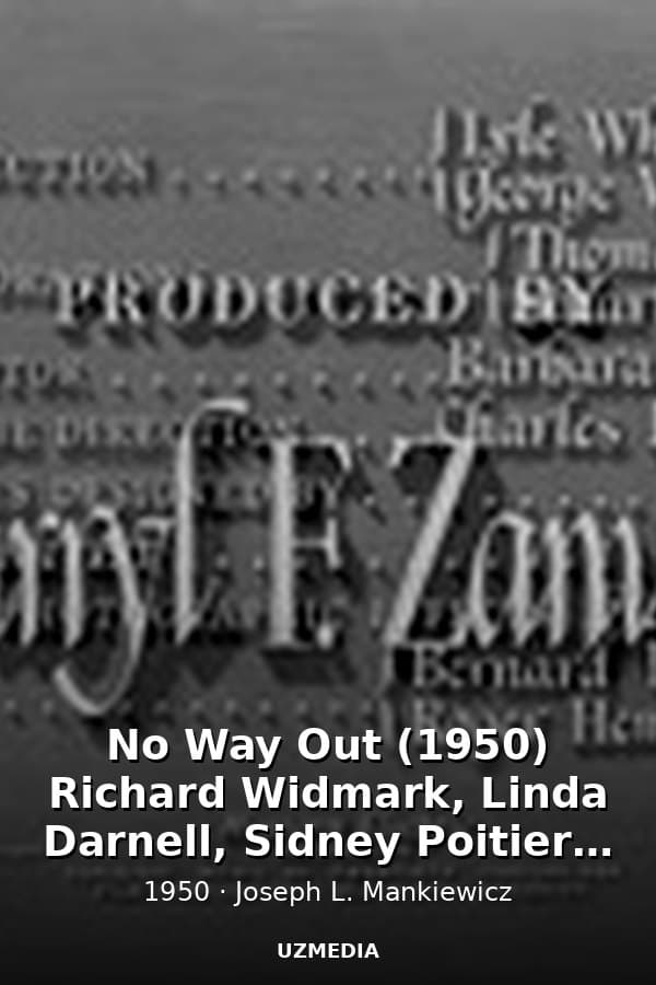 No Way Out (1950) Richard Widmark, Linda Darnell, Sidney Poitier - Film Noir Full Movie — Movie 1950