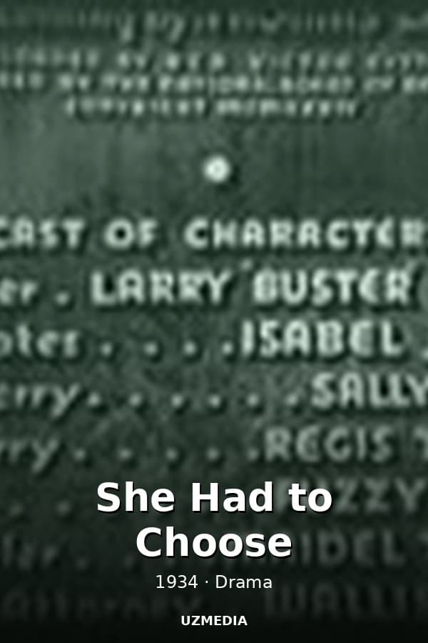 She Had to Choose — Kino 1934