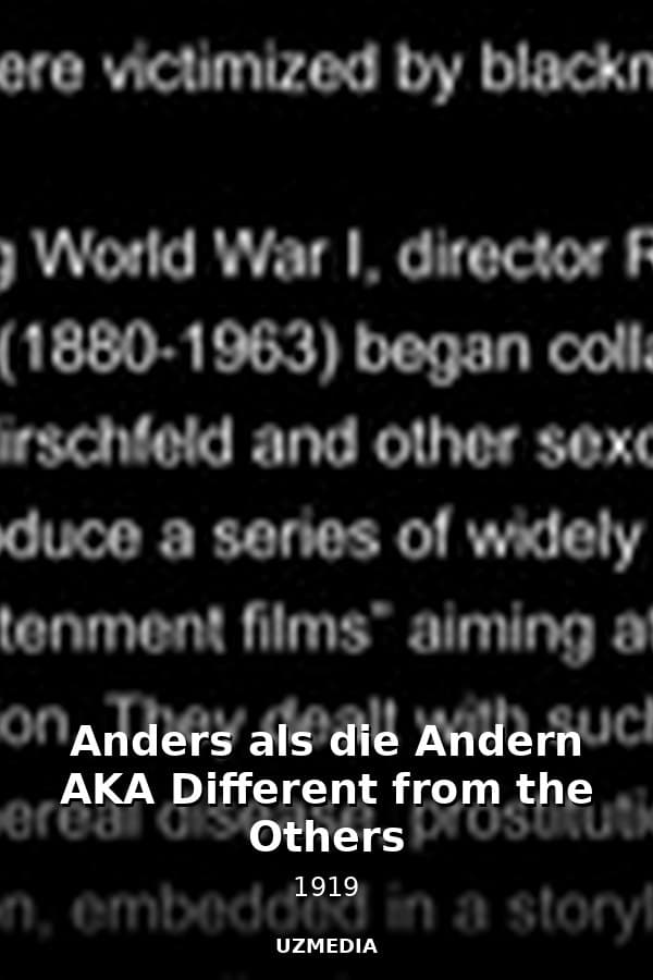 Anders als die Andern AKA Different from the Others — Kino 1919
