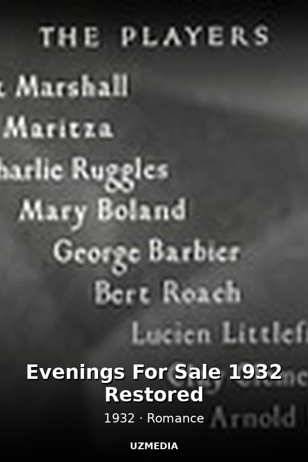 Evenings For Sale 1932 Restored — Kino 1932